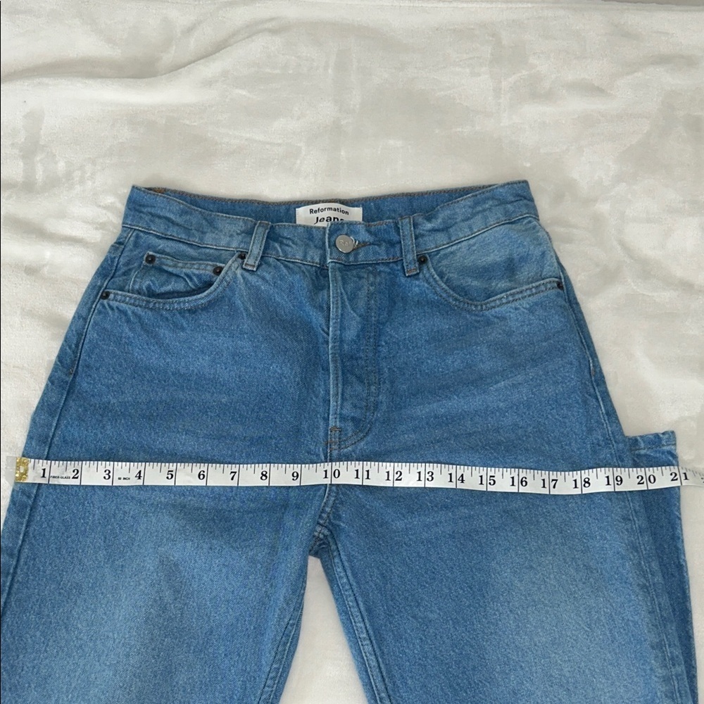 Reformation Women's Blue Straight Jeans - Picture 8 of 11